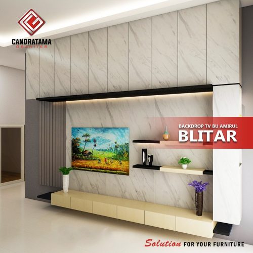 ruang keluarga backdrop tv