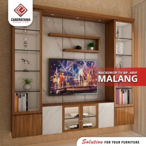 desain backdrop tv terbaru