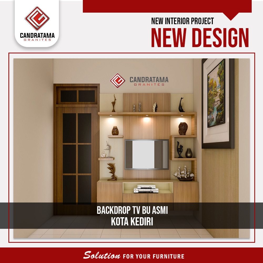 backdrop tv minimalis gantung