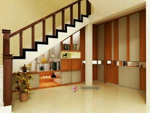 desain interior lemari bawah tangga
