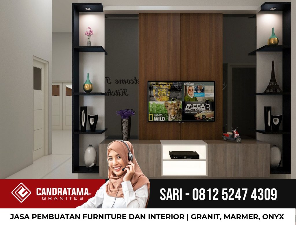 inspirasi desain interior backdrop tv minimalis